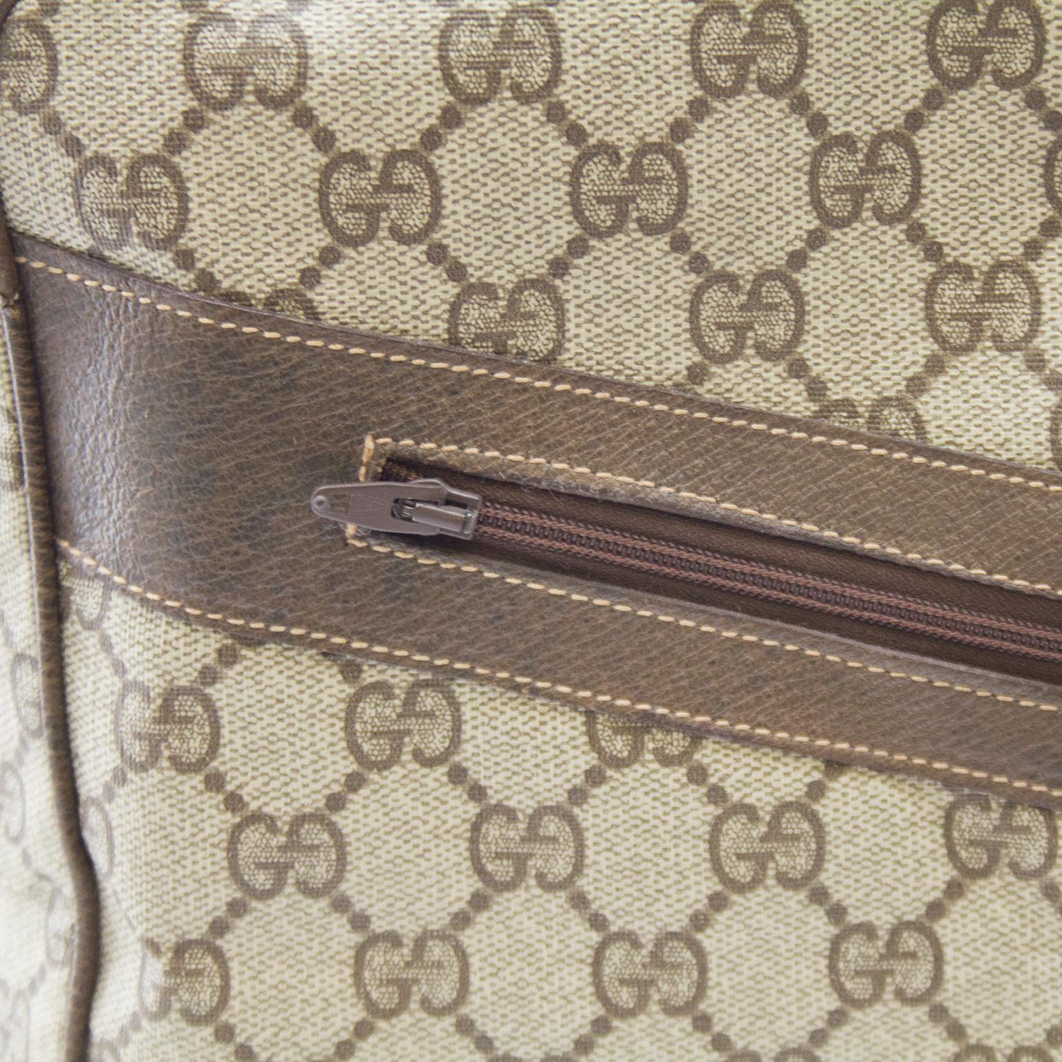 Women's or Men's Gucci Monogram Overnight Bag, 1970s 