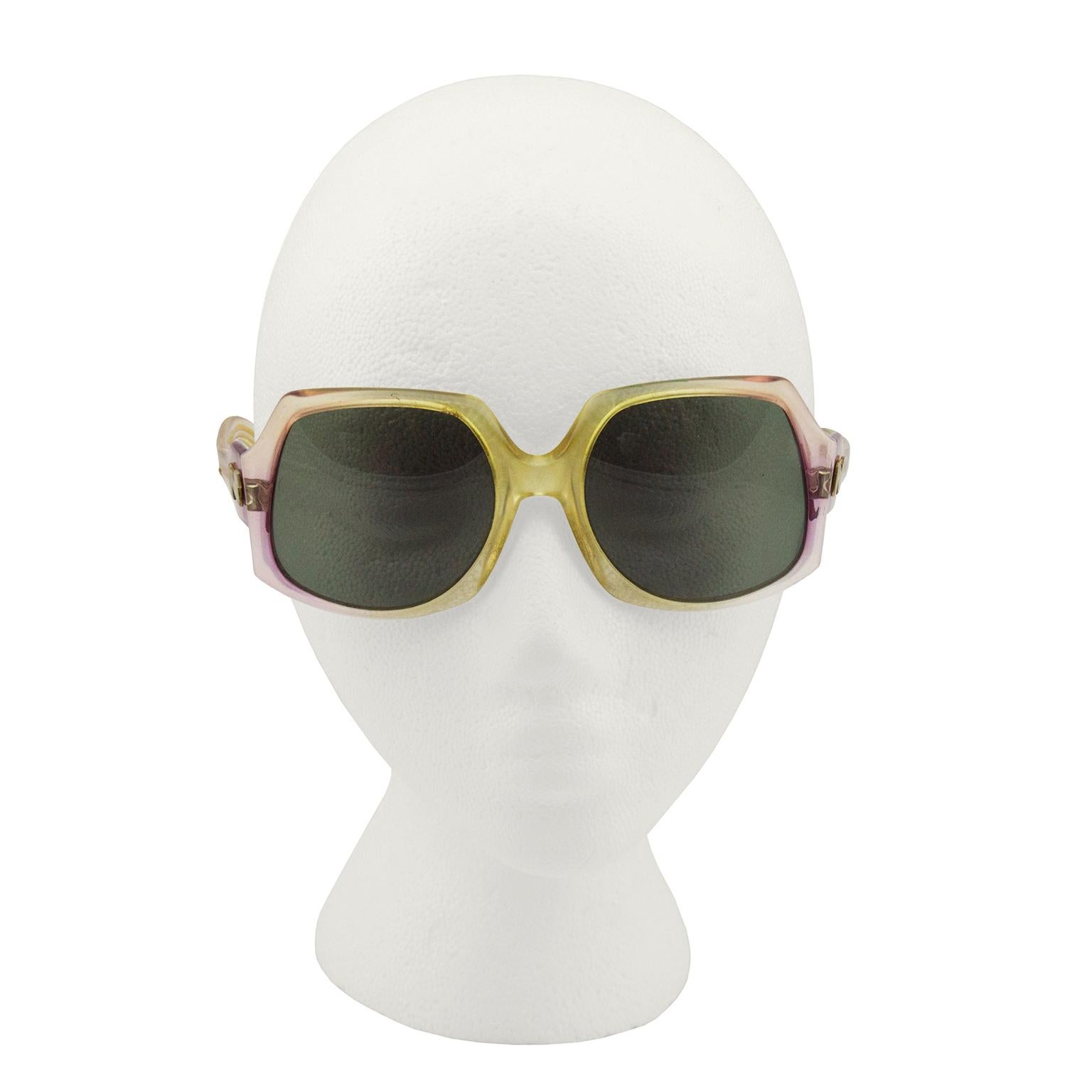 Gray Nina Ricci Oversized Sunglasses, 1970s 