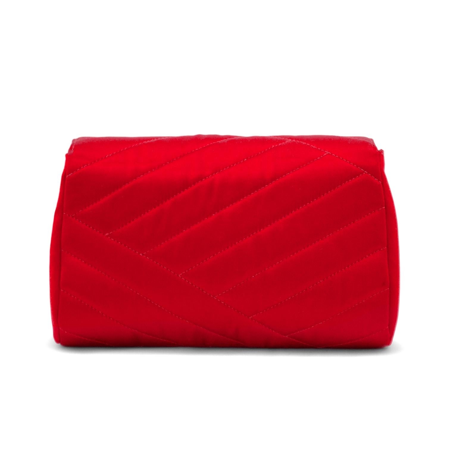 red evening bag