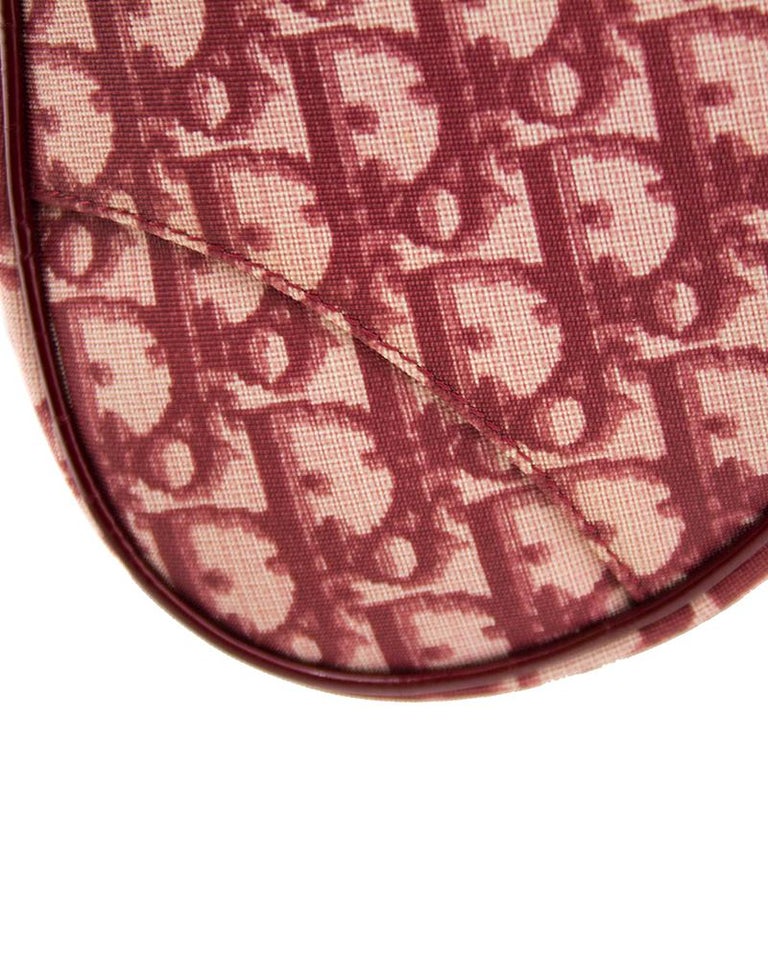 burgundy dior saddle bag