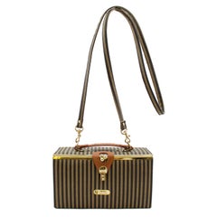 Vintage Fendi Zucca Stripe Box Train Bag