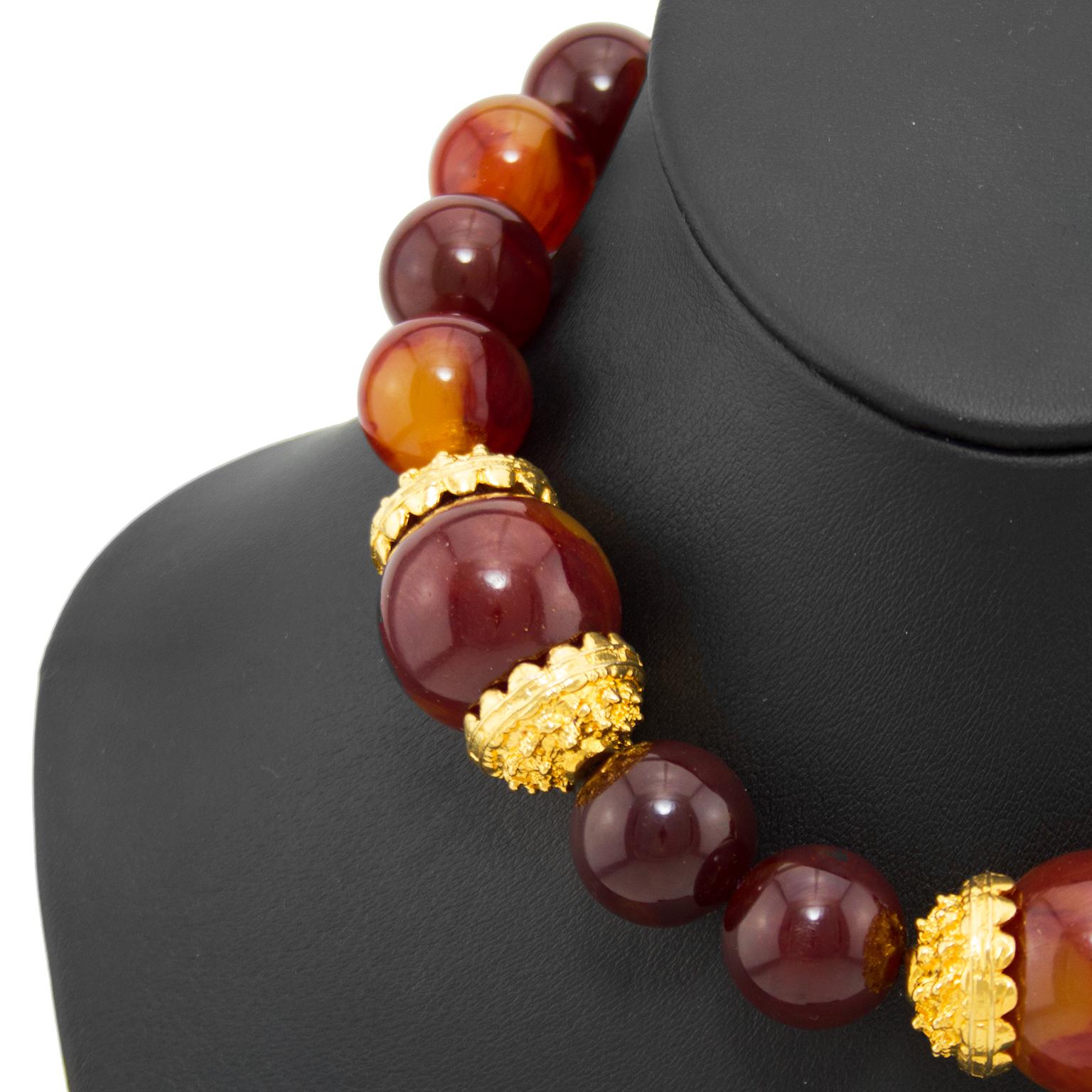 faux amber necklace