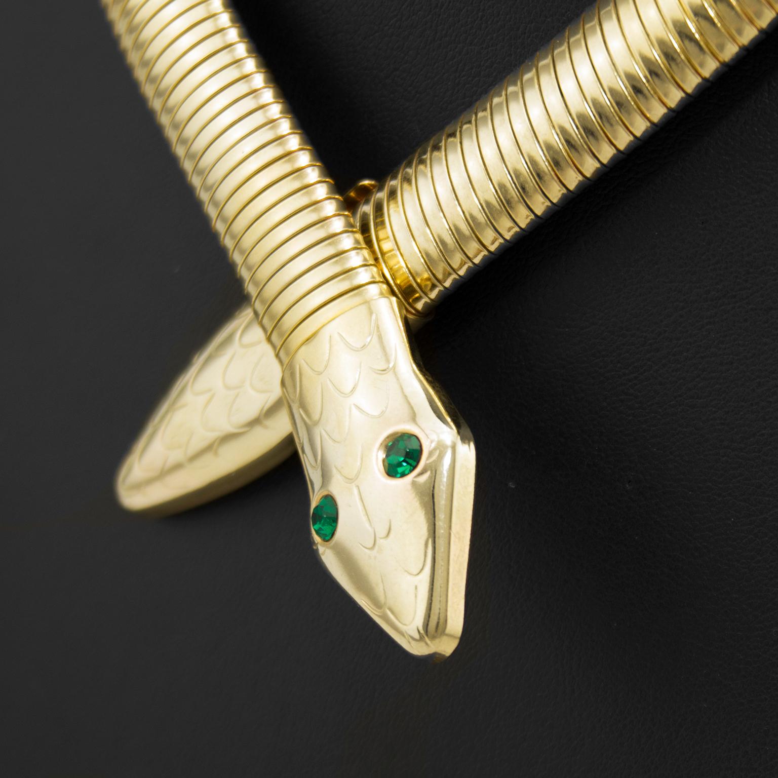 Women's 1970s Tubogas Serpentine Necklace and Bracelet Set