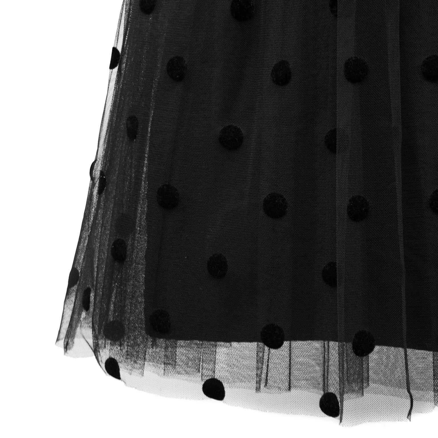Women's 1980s Black Velvet and Tulle Dress For Sale