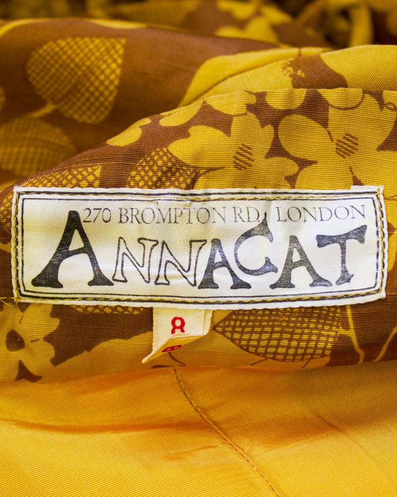 Women's 1960's Annacat Yellow floral maxi dress