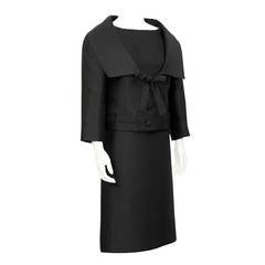 1950s Christian Dior Black Silk Ensemble 8