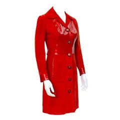 1970s Gucci Red Suede Coat