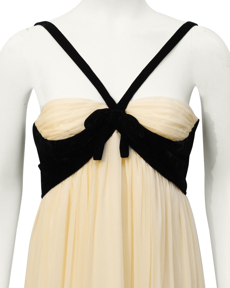 cream chiffon dress