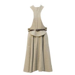1960s Geoffrey Beene Oatmeal Wool 'Lollipop' Dress 2