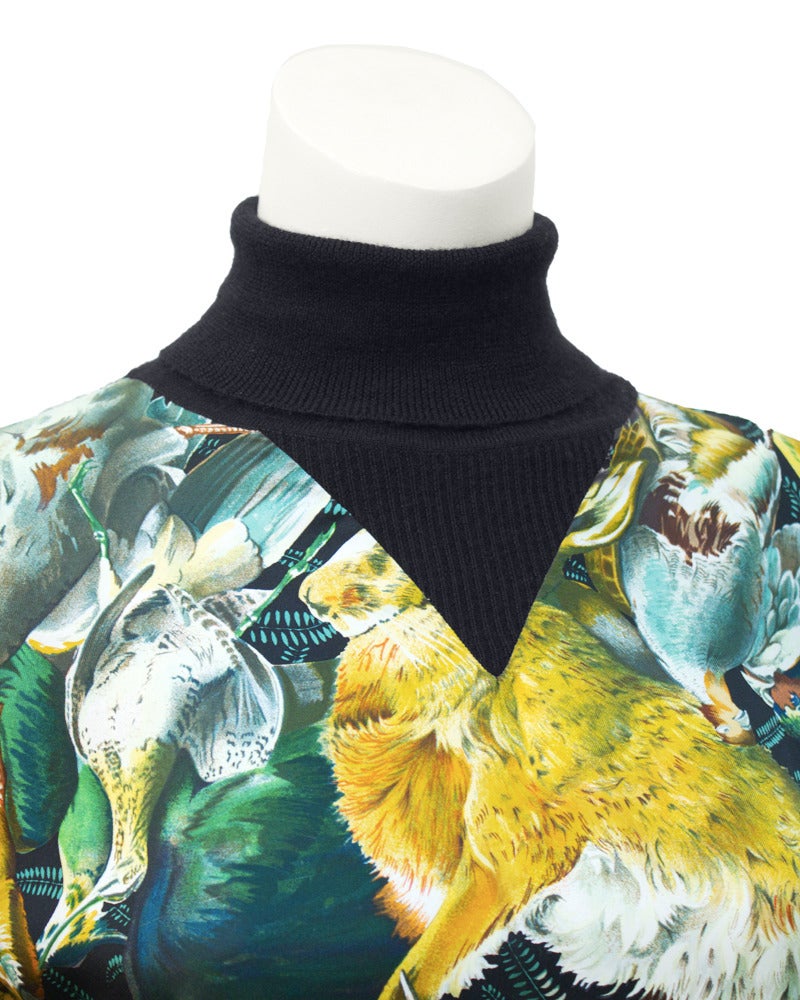 silk scarf with turtleneck