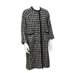 1965 Lanvin Black & White Tweed Light Coat