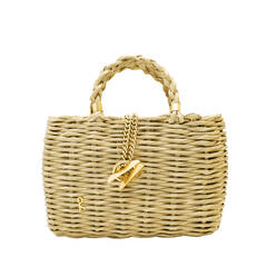 Retro 1976 Roberta Di Camerino Raffia Handbag