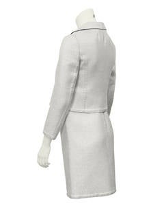 1960s Fabiani Silver & Black Ensemble with Jewelled Neckline and Waist