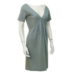 Retro 1960's Rudi Gernreich Blue Checkered Babydoll Dress
