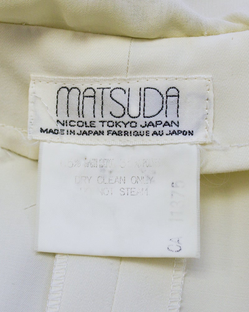 1990s Matsuda Cream Coat Dress at 1stDibs