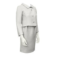 1960s Fabiani Silver & Black Ensemble with Jewelled Neckline and Waist 5