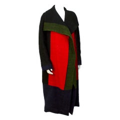 1970s Roberta Di Camerino Wool Color Block Coat