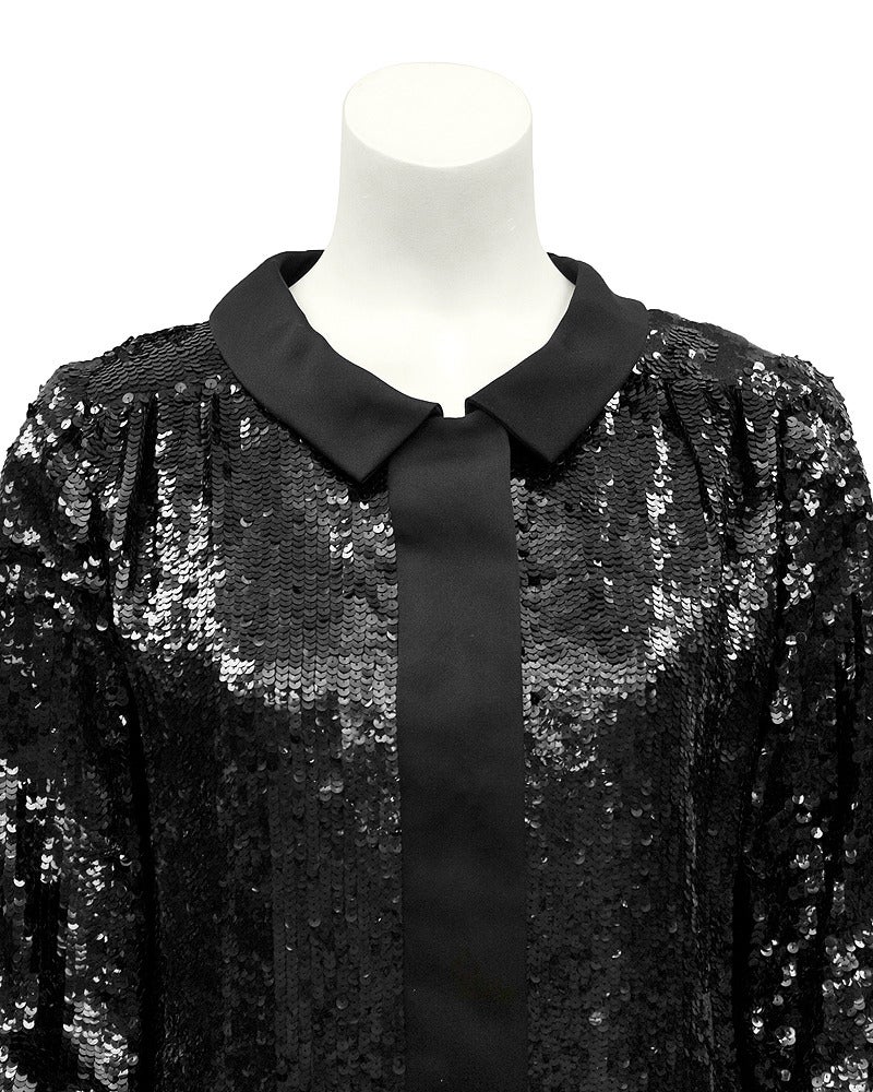 Matty Talmack Black Sequin Dress Circa 1960 In Excellent Condition In Toronto, Ontario