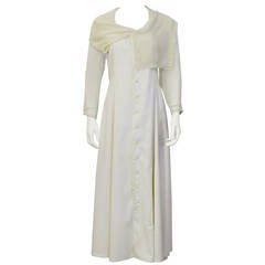 1990s Matsuda Cream Coat Dress 7