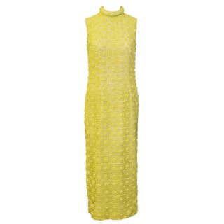 Early 2000's Carolina Herrera Yellow Evening Gown For Sale at 1stDibs ...