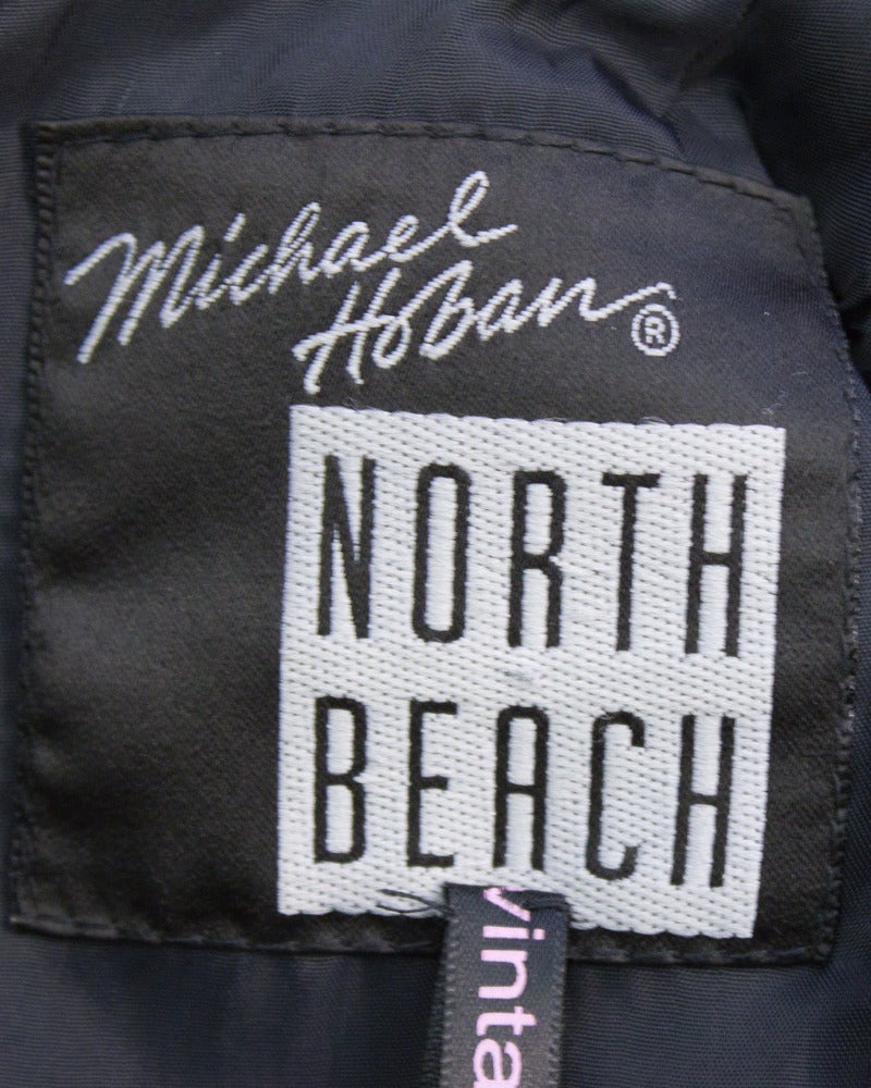 North Beach Leather Black & Gold Leather Dress Circa 1980's 1