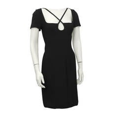 Herve Leger Black Keyhole Dress Circa 1990 5