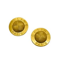 1992 Celine Oversized Gold Plated Clips 8