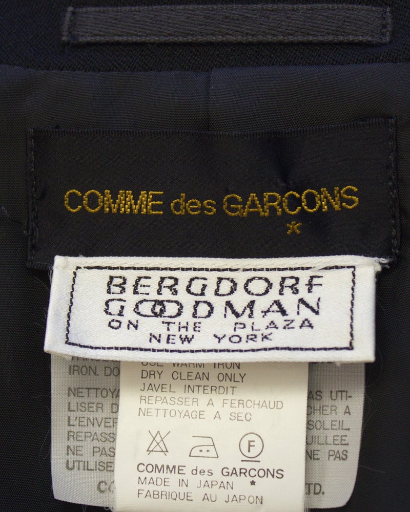 1988 Comme Des Garcons Black Wool Tuxedo 3