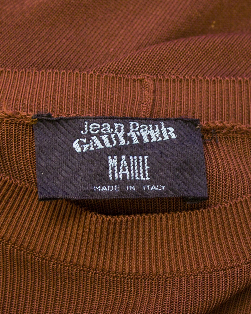 1990's Jean Paul Gaultier Brown Avant Garde Ensemble In Excellent Condition In Toronto, Ontario