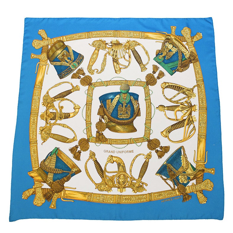 1985 
Grand Uniforme
 Silk Scarf by Joachim Metz