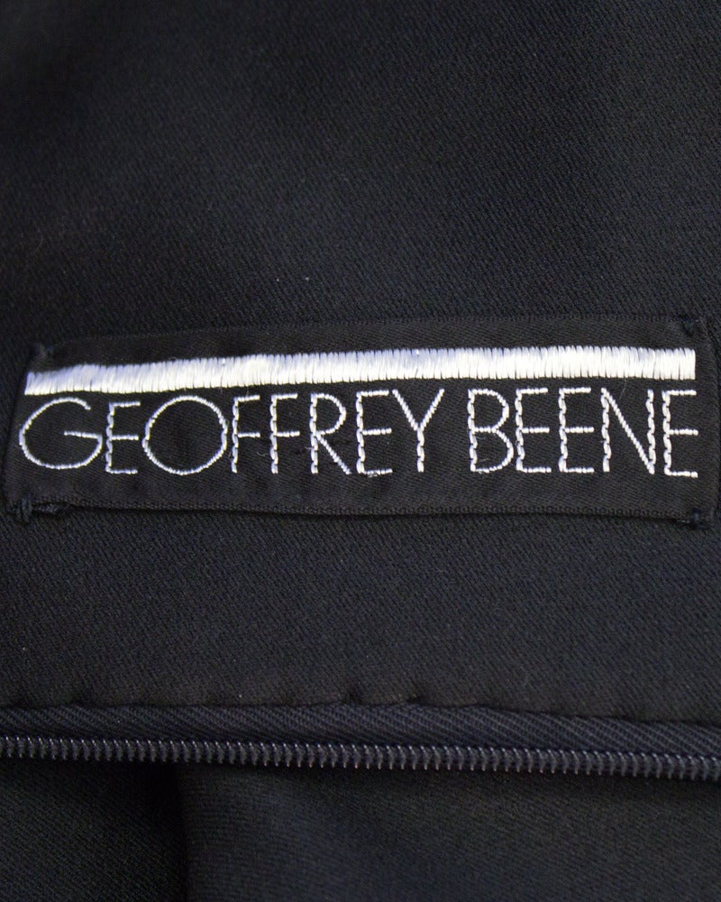 1960's Geoffrey Beene Black Silk Gown For Sale 1