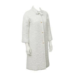1960's Ulrique Cream Coat & Dress Ensemble 12