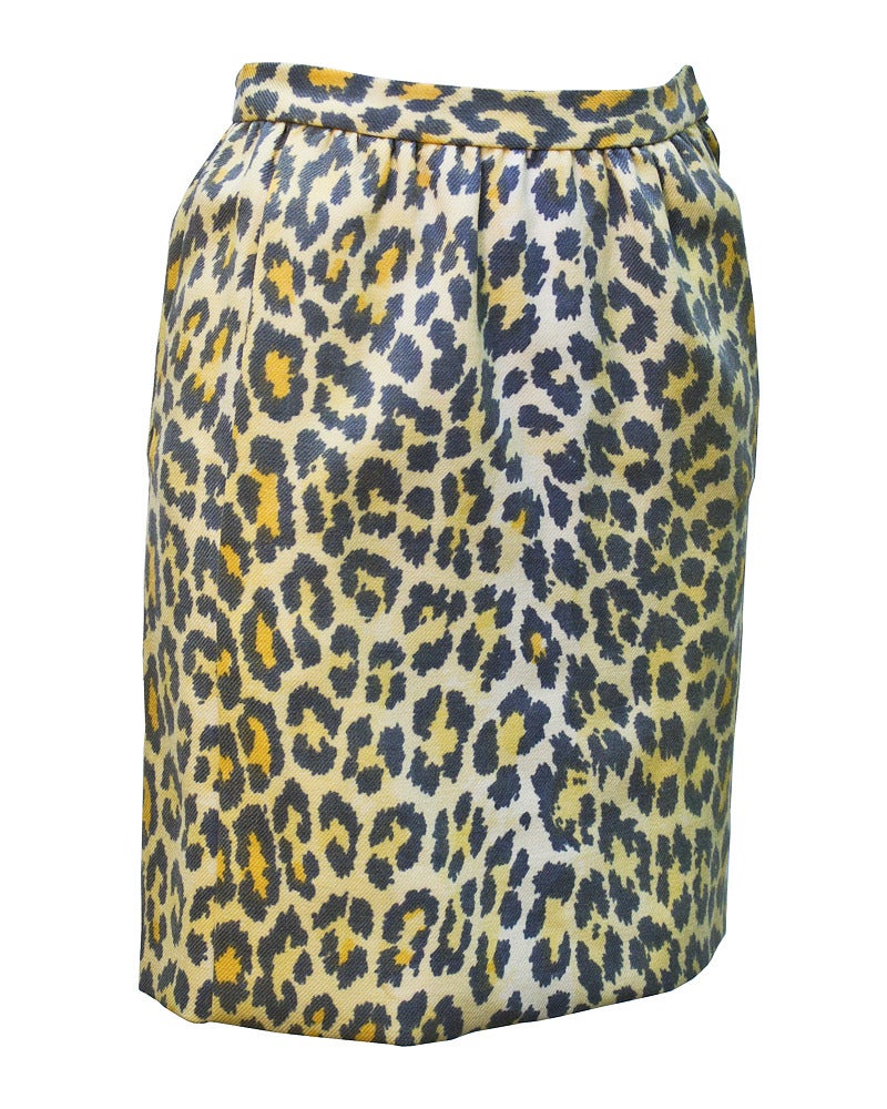 1960's Lee Hano Leopard 3 Piece Skirt Suit In Excellent Condition For Sale In Toronto, Ontario