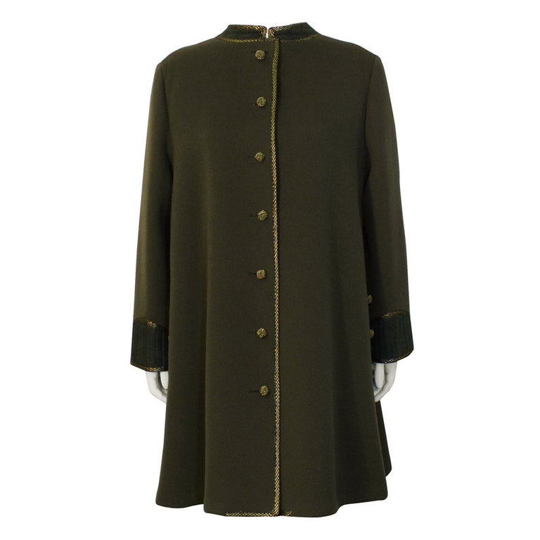 1960's Geoffrey Beene Military Swing Coat at 1stDibs