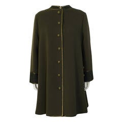 1960's Geoffrey Beene Military Swing Coat 6