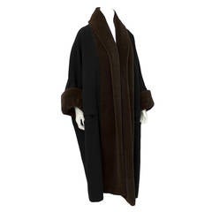 1980's Romeo Gigli Cocoon Coat with Trim