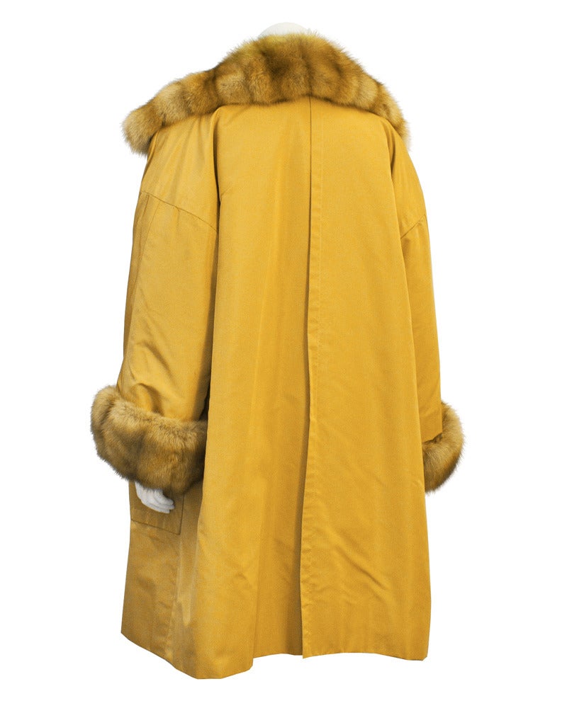 Brown 1980's Christian Dior Haute Fourrure Golden Sable Trimmed Coat