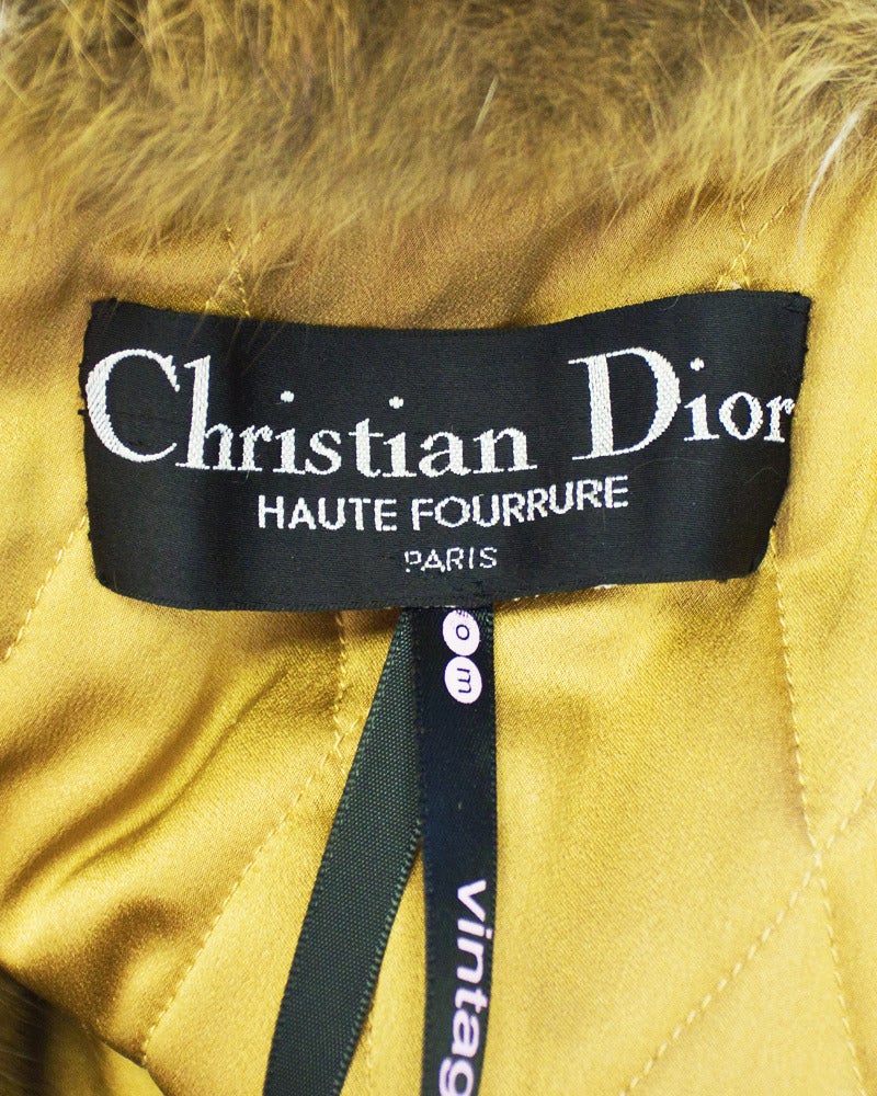 1980's Christian Dior Haute Fourrure Golden Sable Trimmed Coat 1