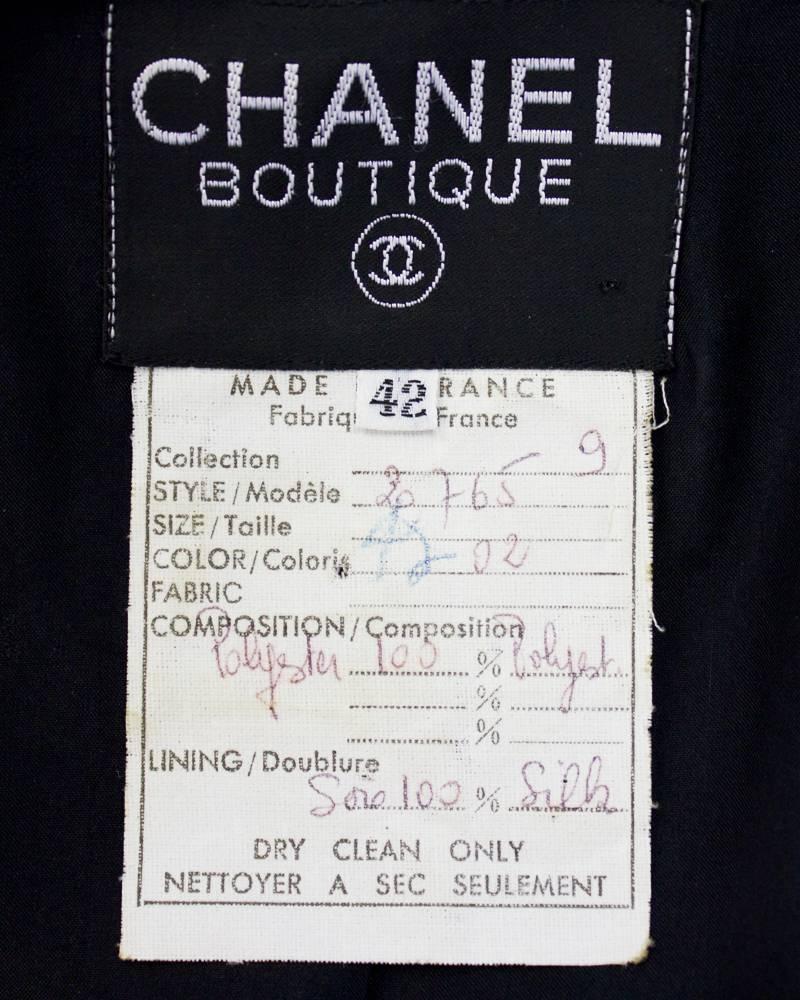 1990's Chanel Black Sequin Matelasse Jacket  1