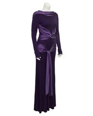 Fall 2004 RTW Alexander McQueen Purple Jersey Gown