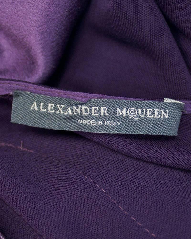 Black Fall 2004 RTW Alexander McQueen Purple Jersey Gown 