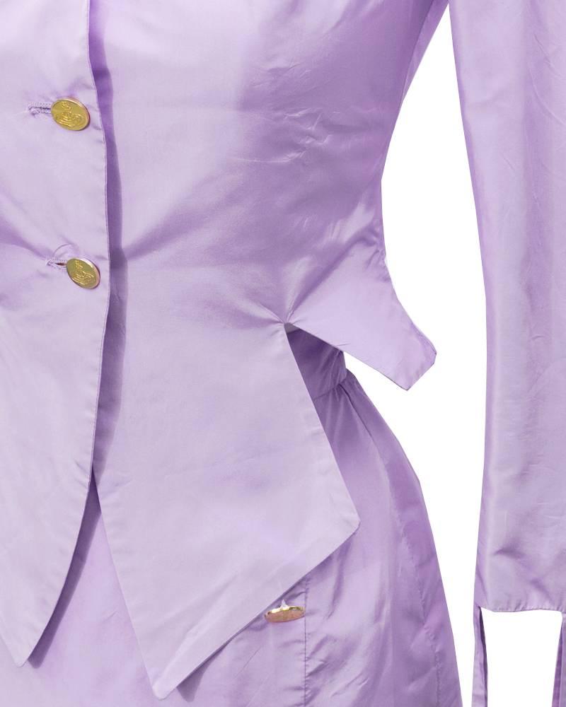 lilac skirt suit