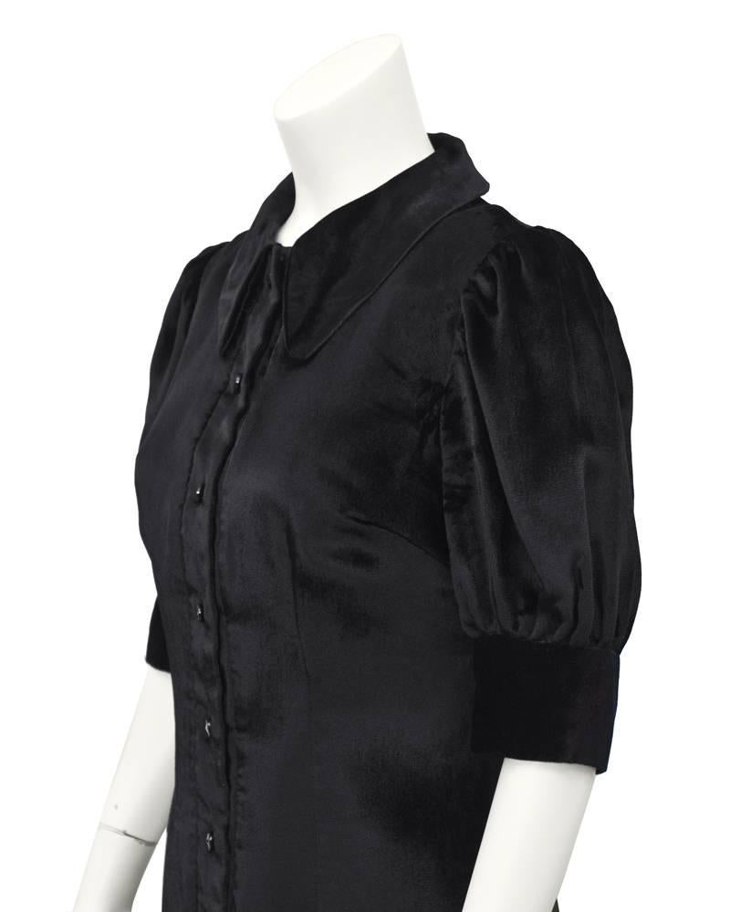 Women's 1960's Annacat Black Velvet Maxi Dress  For Sale