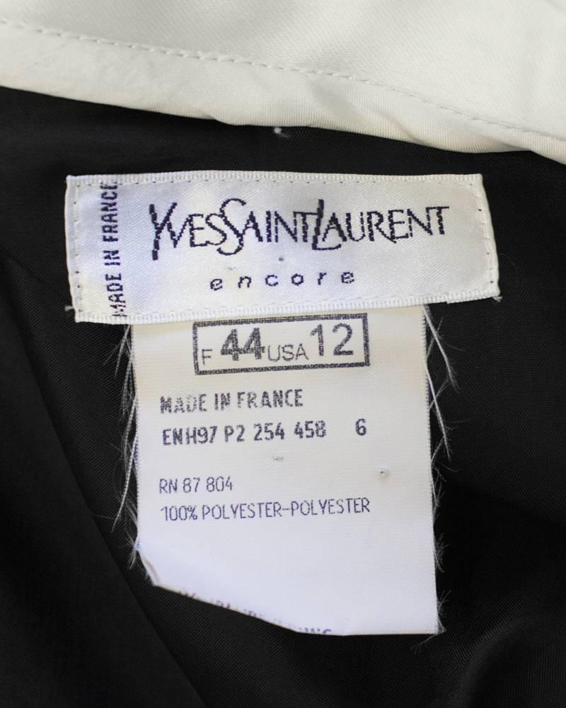 1980's Yves Saint Laurent YSL Schwarz Knopfleiste Hemdkleid 2