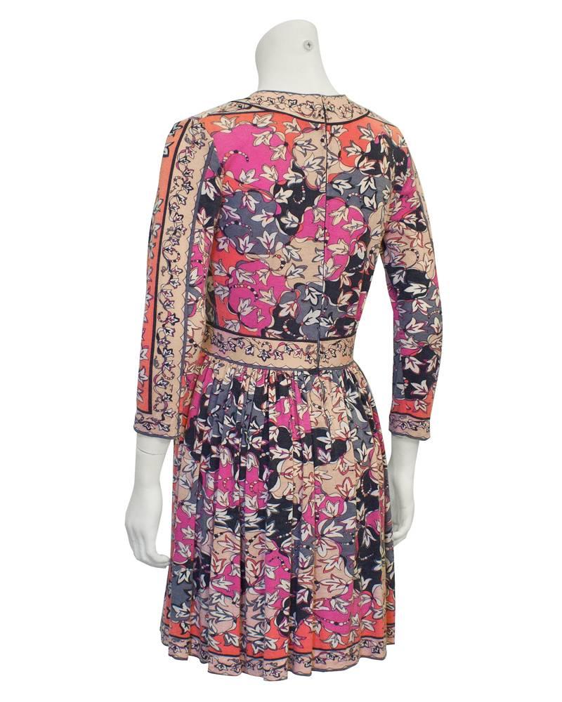 Brown 1970's Emilio Pucci Cashmere Knit Dress