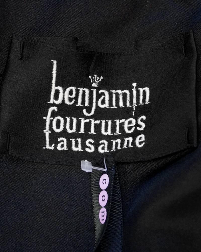 1970s Benjamin Fourrures Lausanne Black Broadtail Cape 2