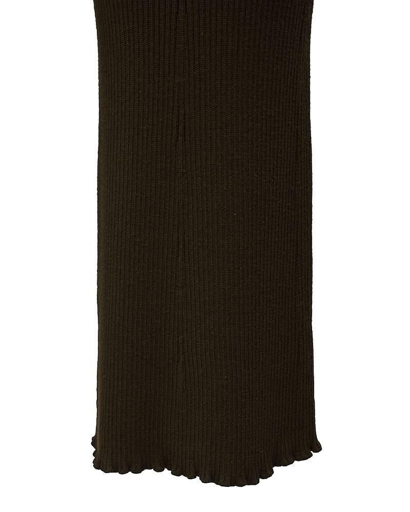 brown knitted maxi dress