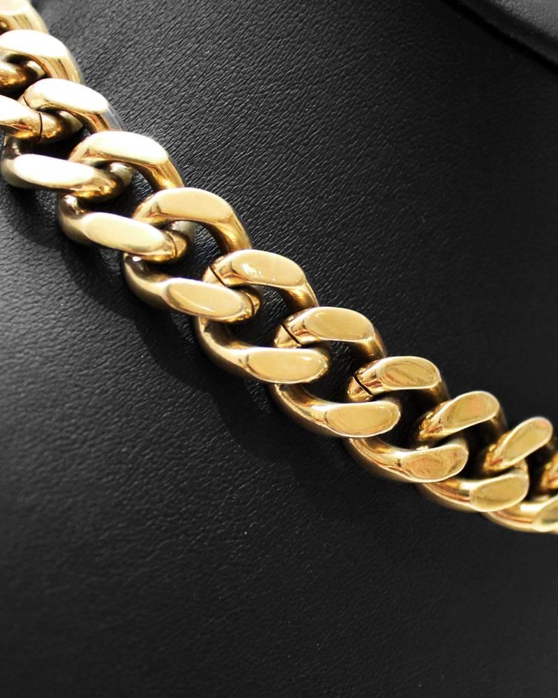 1980's Nina Ricci gold chain link style necklace. Perfect statement piece for a little black dress. Excellent vintage condition. 

