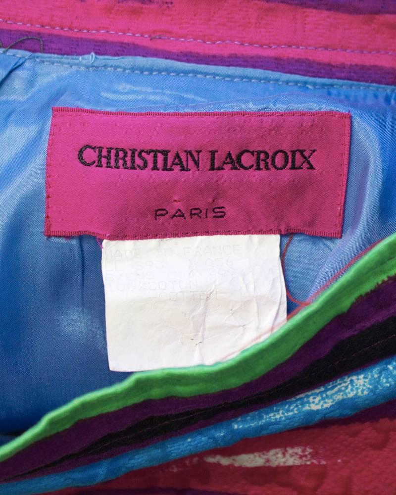 1990's Christian Lacroix Multi-colored Cocktail Skirt   1