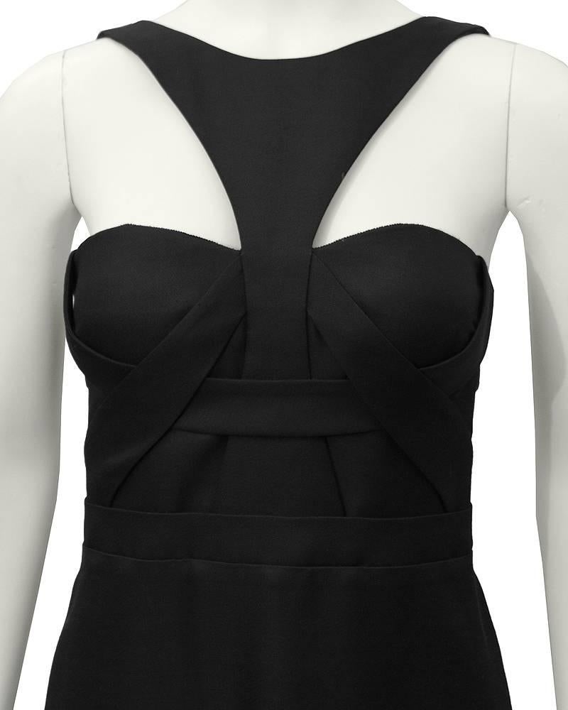J Mendel Black Cutout Cocktail Dress In Excellent Condition In Toronto, Ontario